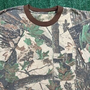 Vintage Realtree Camouflage Pocket T-Shirt Men's XL Boxy Crop Single Stitch 90s